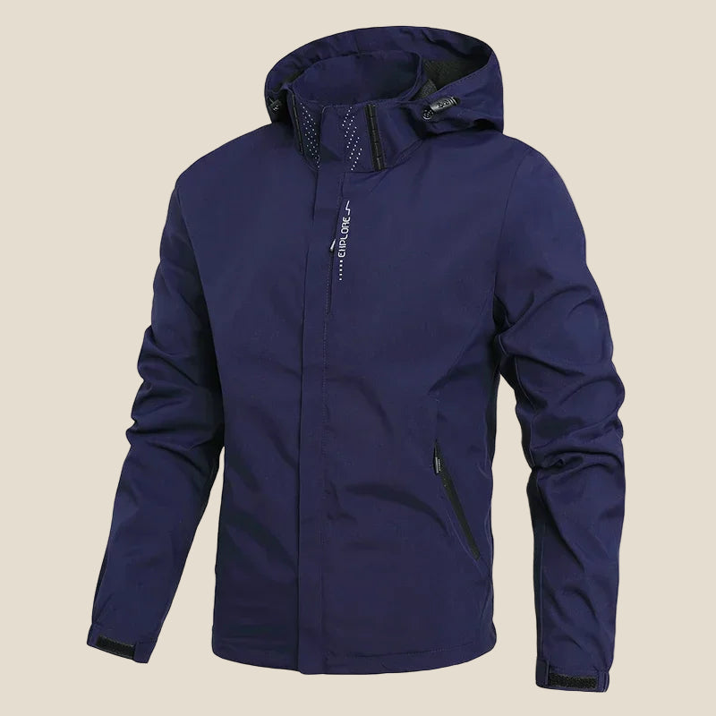 ChillGuard Men’s Casual Jacket – Windproof, Waterproof, Detachable Hood