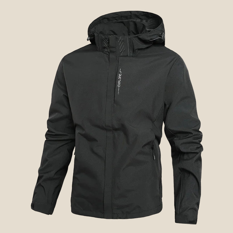 ChillGuard Men’s Casual Jacket – Windproof, Waterproof, Detachable Hood