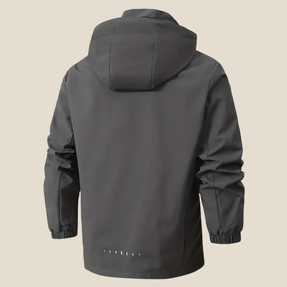 ChillGuard Men’s Casual Jacket – Windproof, Waterproof, Detachable Hood