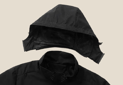 ChillGuard Men’s Casual Jacket – Windproof, Waterproof, Detachable Hood