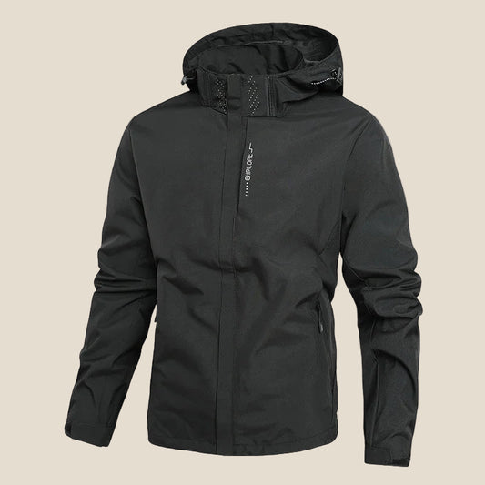 ChillGuard Men’s Casual Jacket – Windproof, Waterproof, Detachable Hood